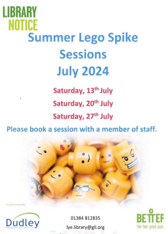 Lye Library - July Lego Spike Sessions